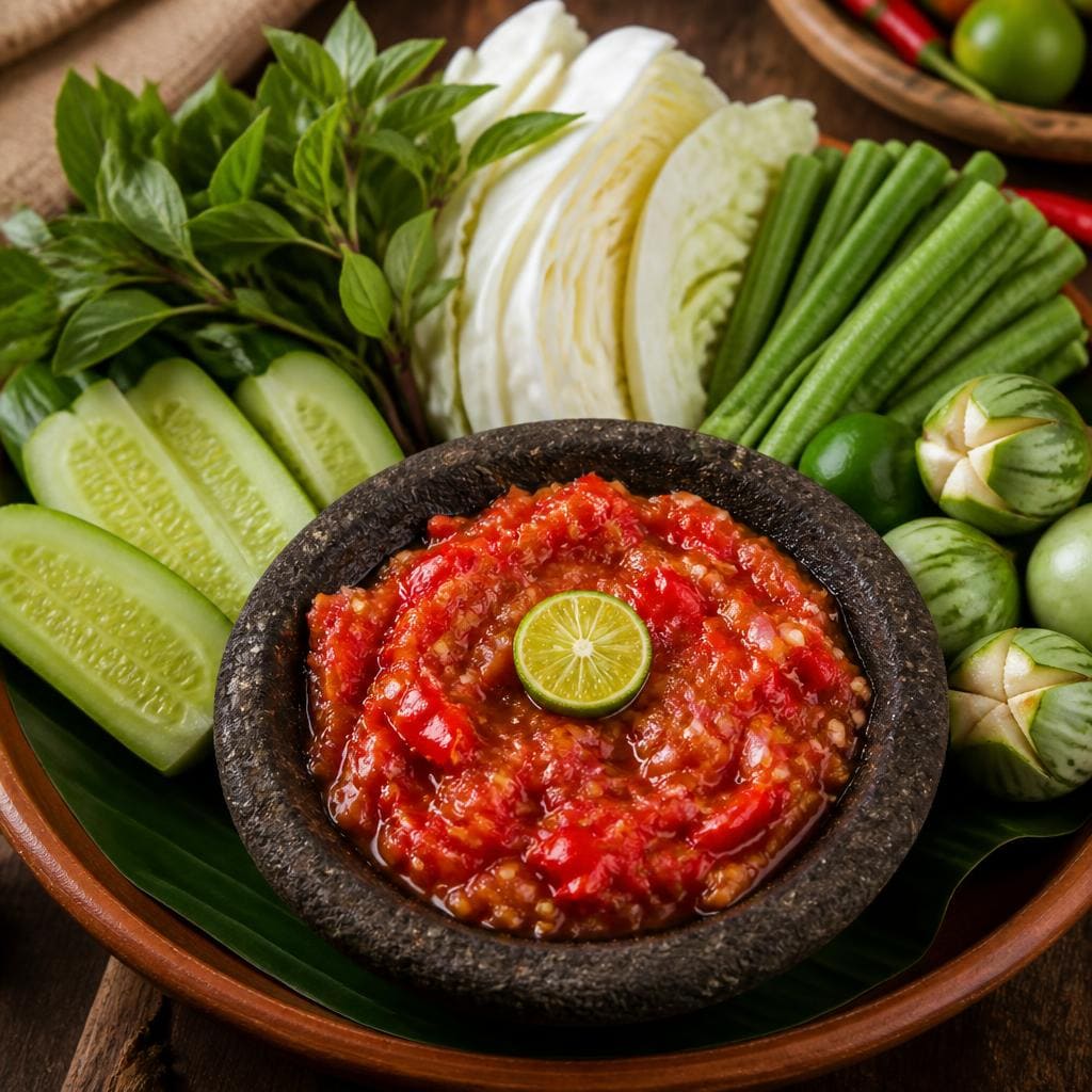 Lalab Sambal di RM Bumi Aki